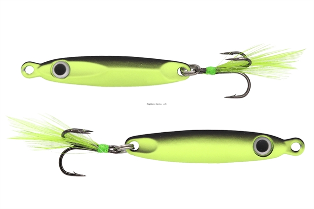 Picture of Eurotackle T-Flasher 5/8Oz - Black Hi-Viz, Tungsten Jig, 1.8"