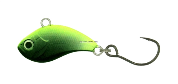 Picture of Eurotackle Z-Viber 1/16Oz, 1", Micro Lipless Crankbait, Single Hook Owner #10, 2X Tungsten Bb's, Black Hi-Viz (Glow), 1/Pack