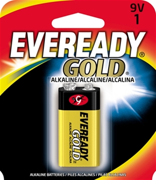 Picture of Eveready Gold Alkaline 9V-1 Batteries 1Pk A522BP