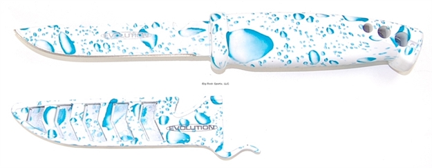 Picture of Evolution 4" Bait Knife White Blue Water Spot
