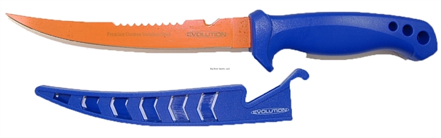 Picture of Evolution 6" Fillet Knife Blue Handle Orange Blade
