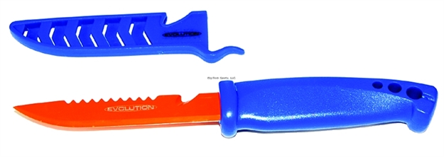 Picture of Evolution Bait Knife 4" Blu Handle Org Blade Blu Cover