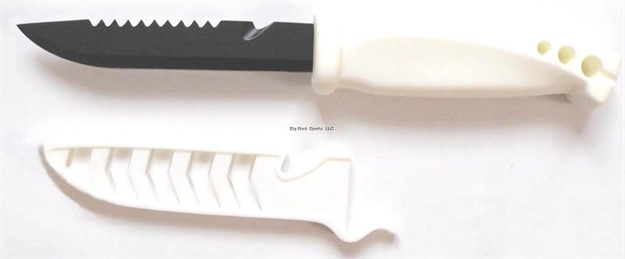Picture of Evolution Bait Knife 4" Wht Handle Blk Blade Wht Cover
