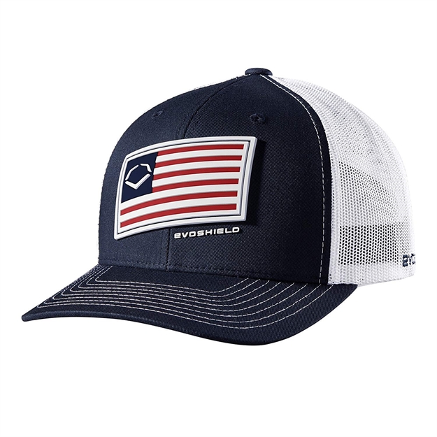 Picture of Evoshield Salute Snapback Hat-Navy/White Mesh