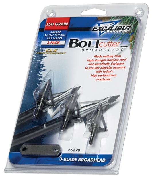 Picture of Excalibur Boltcutter 150Grn. 3 Blade Broadhead 3Pk