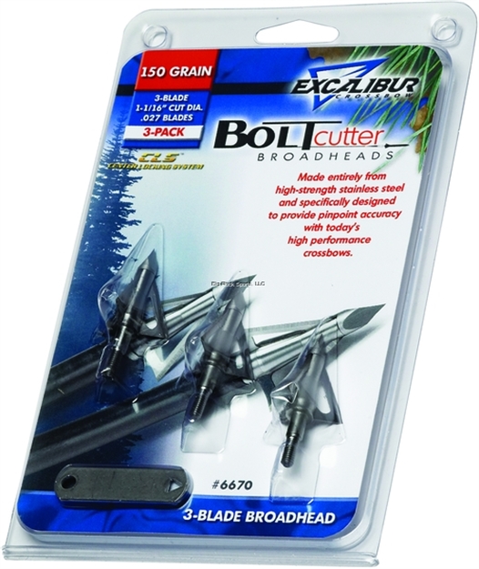 Picture of Excalibur Boltcutter Broadhead 150Gr Stainless 3Bld 1-1/16 Dia