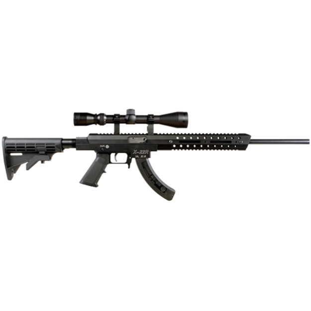 Picture of Excel Ea22602 X-Series X-22R Semi-Automatic 22 Long Rifle (Lr) 18" 25+1 3-9X40 Scope Collapsible Black Stock Black