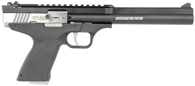 Picture of  Excel Arms Ea57301b Accelerator MP 5.7X28mm 9+1 8.50" Bull Barrel, Black Barrel/Frame, Serrated Stainless Slide, Polymer Grip, Weaver Rail, Includes 2 Magazines & Cable Lock