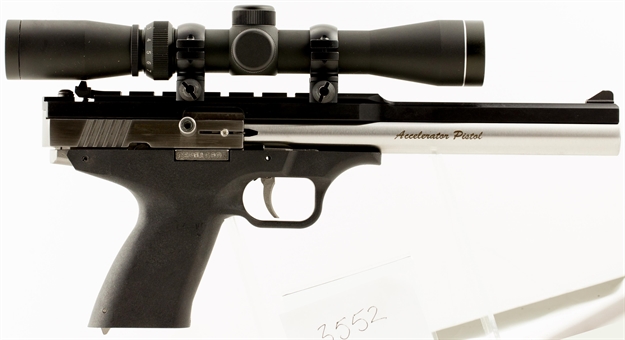 Picture of Excel Ea57303 Accelerator Pistol Mp-5.7 Double 5.7Mmx28mm 8.5" 9+1 Black Polymer Grip Black 2-7X32mm Scope