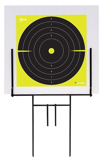 Picture of  Ez-Aim 15309 Portable Range Target Stand  Black Steel 18" W X 19" H Includes 2 Adhesive Targets