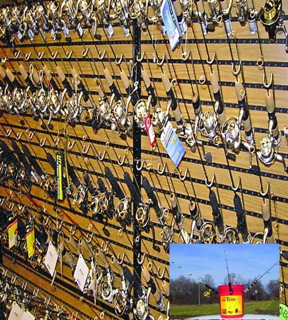 Picture of EZ Rod Ice Fishing Rack 45 Degree Rod Organizer