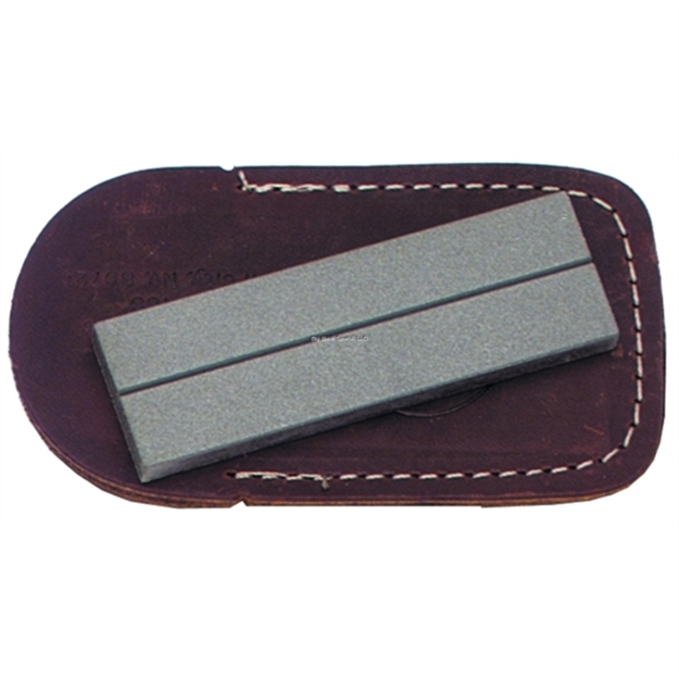 Picture of Eze-Lap Fine Diamond Stone 1"X3" W/Groove Leather Pouch