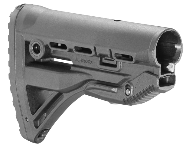 Picture of Fab Defense Fxglshock Gl-Shock  Buttstock For M16/ M4 W/Anti-Rattle Mechanism Black Polymer FX-GLSHOCK