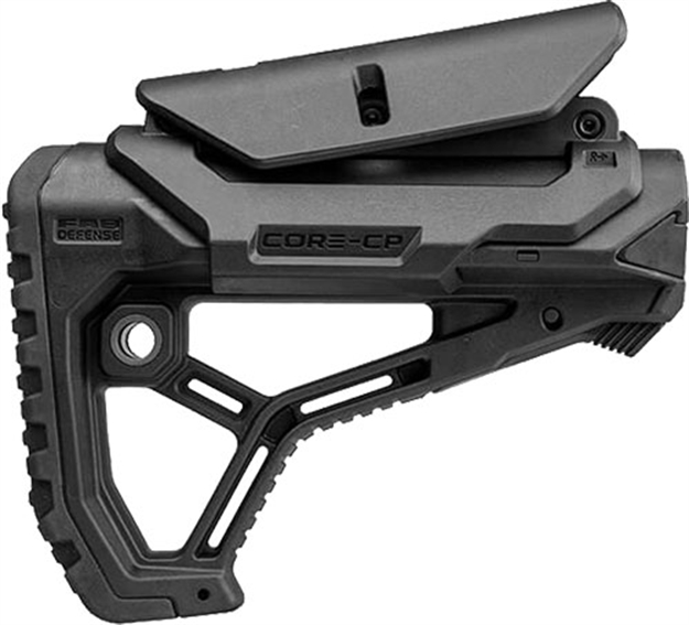 Picture of F.A.B. Defense Defense Buttstock Ar-15 /M4 Black Adj Cheek Piece! FXGLCORECPB