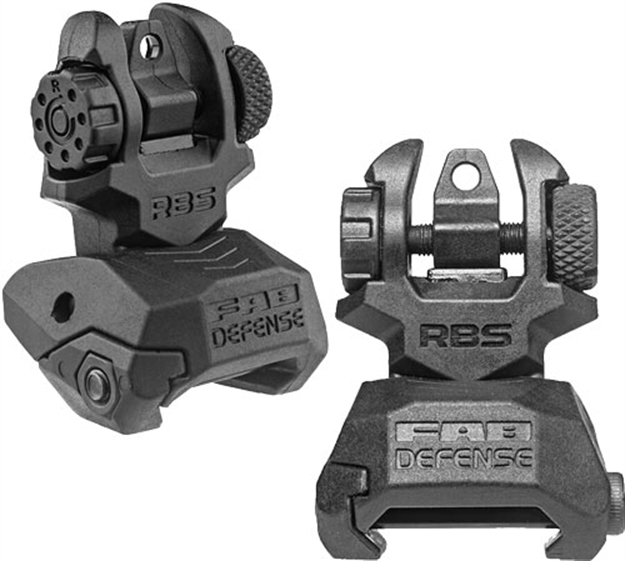 Picture of F.A.B. Defense Defense Front & Rear Back UP Sights Black FXFRBSKIT 7290105943378