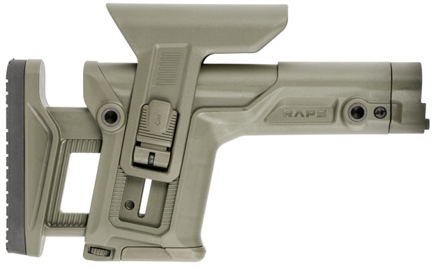 Picture of Fab Defense Fxrapsg Raps Rapid Adjustment Precision Stock Integrated Cheek-Rest & Adjustable Lop Ambidextrous 1Latch System OD Green Polymer FX-RAPSG
