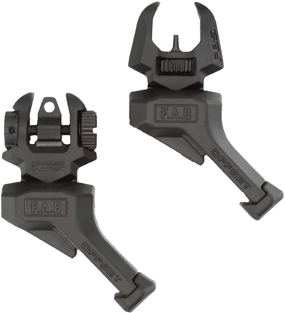 Picture of  Fab Defense Fxfrbsosb Front And Rear Set OF Offset Flip-Up Sights  Black