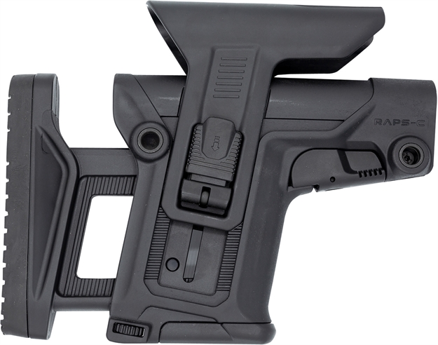 Picture of  Fab Defense Fxrapscb Raps Rapid Adjustment Precision Stock-Collapsible Fits Mil-Spec/Commercial Buffer Tubes Integrated Cheek-Rest & Adjustable Lop Ambidextrous 1Latch System Black Polymer