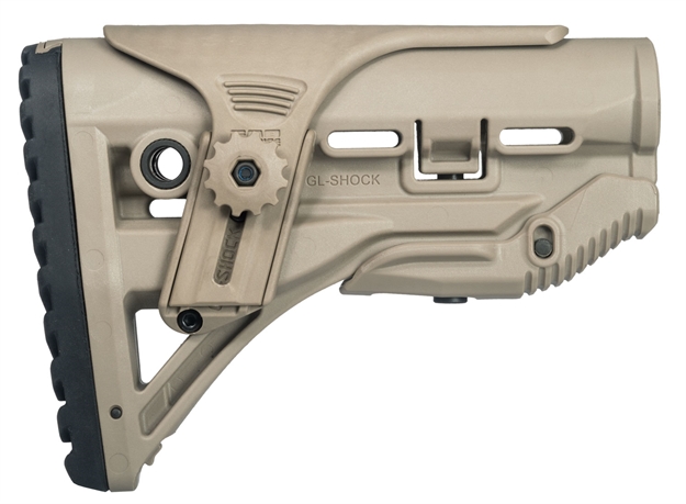 Picture of Fab Defense Fxglshockcp Gl-Shock  Buttstock For Ar-15/ M16/ M4 W/Adjustable Cheek-Rest & Anti-Rattle Mechanism Flat Dark Earth Mil-Spec Reinforced Polymer FX-GLSHOCKCP 7290105945891