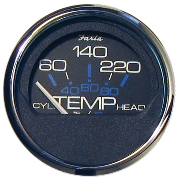 Picture of Faria Ches SS Blk Cyl Head Temp