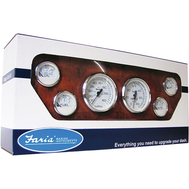 Picture of Faria Ches SS Wht 6 Gauge Set