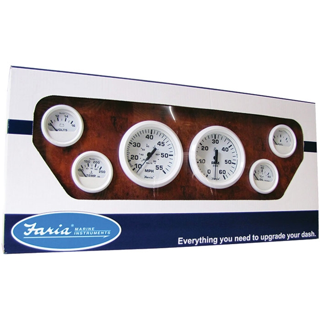 Picture of Faria Dress Wht 6 Gauge Set