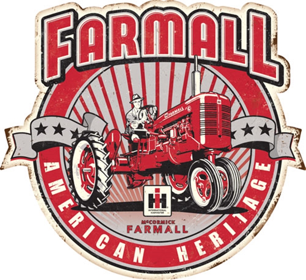 Picture of Farmall  Road Brands Die Cut Emb Tin Sign  American Hrtg