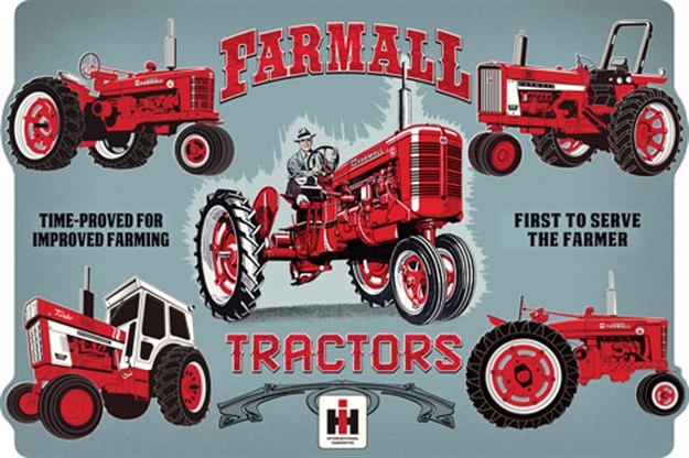 Picture of Farmall  Road Brands Die Cut Tin Sign  Evolution