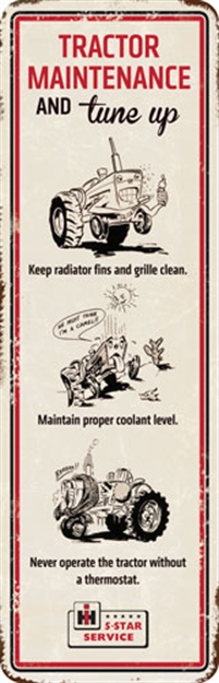 Picture of Farmall  Road Brands Die Cut Tin Sign  Tractor Mntnce