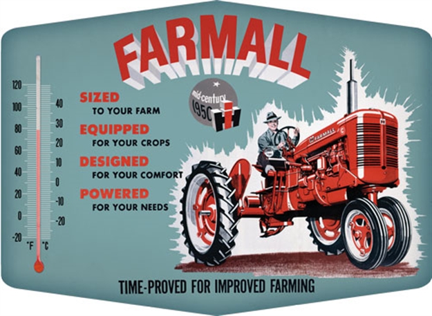 Picture of Farmall  Road Brands Thermometer Sign  Improved Emb Tin