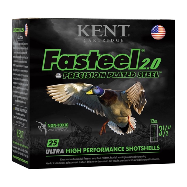 Picture of Kent Cartridge Fasteel 2.0 Precision Plated Steel 12 GA 3" 1 3/8Oz. BB Shot 1300Fps 25Bx K123FS40BB
