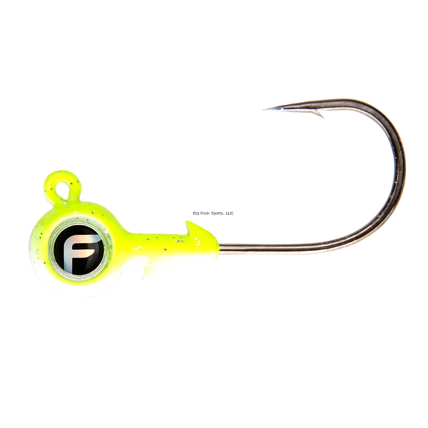 Picture of Fathom Bug Eye Jig Head 3/8Oz Chartreuse, 4 Pack