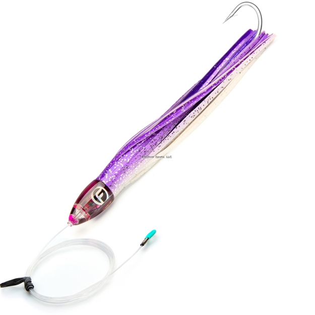 Picture of Fathom Half-Pint Double O' Extra Small 6" Purple. Pre-Rigged 8' 100# Mono 7/0 Stainless Hook