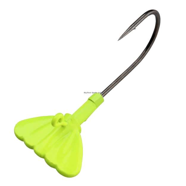 Picture of Fathom Jig Tail Shrimp 1/4Oz Chartreuse, 3 Pack