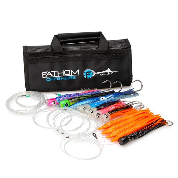 Picture of Fathom Minichug Pre-Rigged Dolphin Kit, Includes Trolling Lure, Minichug Squid Chain, Small Blue Bag