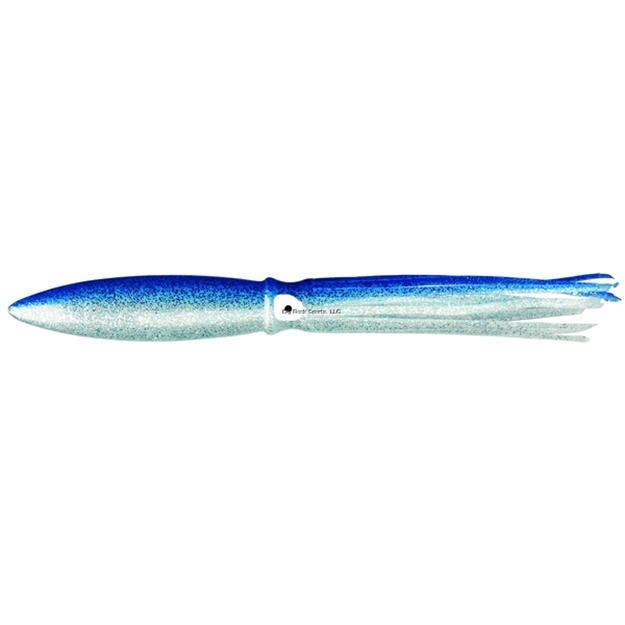 Picture of Fathom Offshore Bulb Squid Trolling Skirt, 11", Heavy Silver Fleck With Blue Back & Blue Fleck