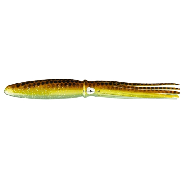 Picture of Fathom Offshore Bulb Squid Trolling Skirt, 9", Natural With Black Dots With Holo Fleck