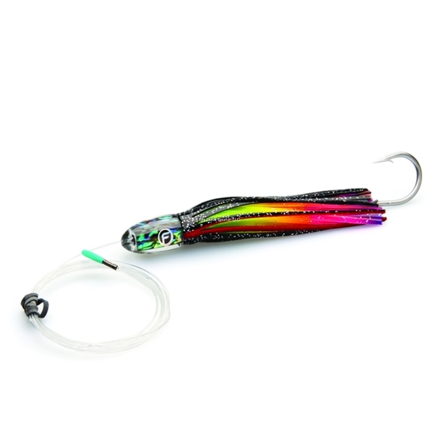 Picture of Fathom Offshore Double O' Small Pre-Rigged Trolling Lure, 8", 2.4 Oz, 7/0 Single Hook, Natural Paua Shell
