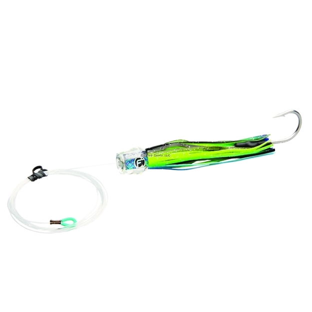Picture of Fathom Offshore MO Head Chugger Small Pre-Rigged Trolling Lure, 7 3/4", 7/0 Hook, Dicro Dolphin Film