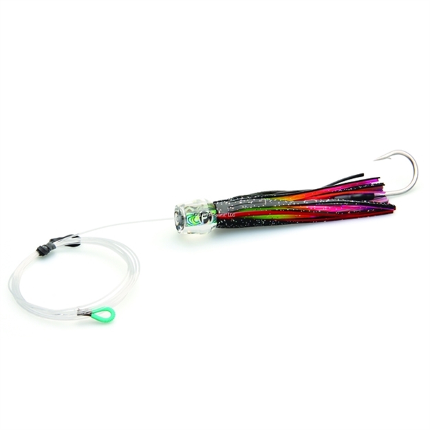 Picture of Fathom Offshore MO Head Chugger Small Pre-Rigged Trolling Lure, 7 3/4", 7/0 Hook, Natural Paua Shell