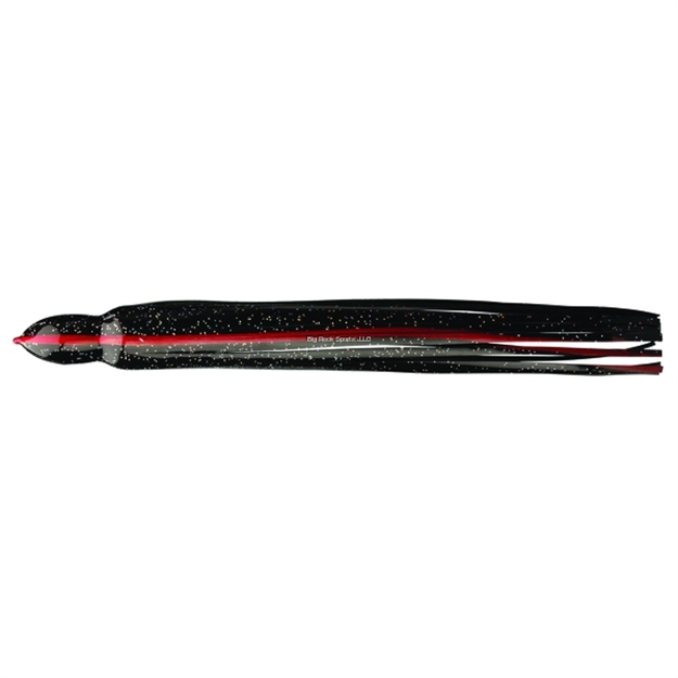 Picture of Fathom Offshore Octopus Trolling Skirt, 1 1/2" X 14", Black With Holo Fleck & Red Vein
