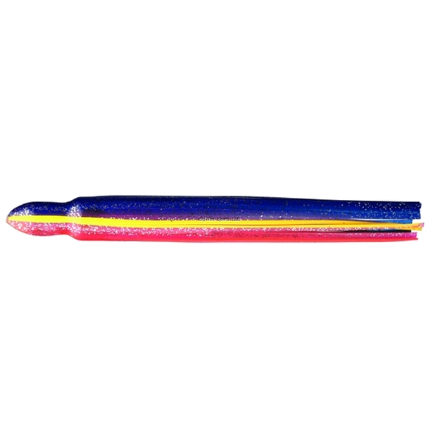 Picture of Fathom Offshore Octopus Trolling Skirt, 1 1/4" X 12", Blue & Pink With Holo Flake & Yellow Vein