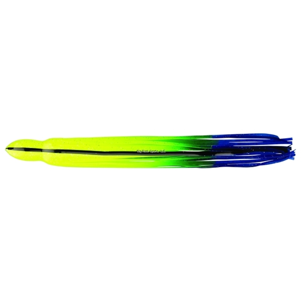 Picture of Fathom Offshore Octopus Trolling Skirt, 1 1/4" X 12", Chartreuse TO Green TO Blue With Black Vein