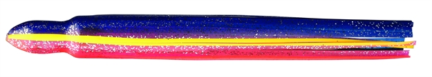 Picture of Fathom Offshore Octopus Trolling Skirt, 1" X 9", Blue & Pink With Holo Flake & Yellow Vein