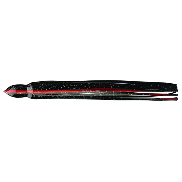 Picture of Fathom Offshore Octopus Trolling Skirt, 5/8" X 8", Black With Holo Fleck & Red Vein
