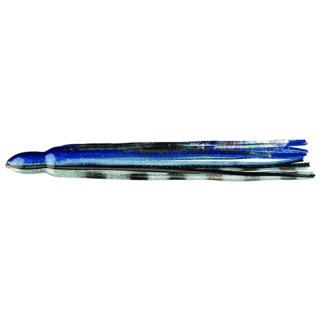 Picture of Fathom Offshore Octopus Trolling Skirt, 5/8" X 8", Blue & Clear With Black Bars & Vein