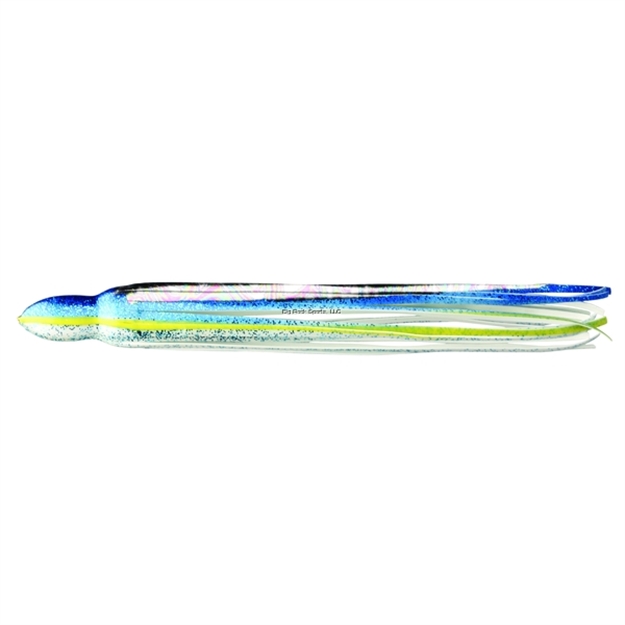 Picture of Fathom Offshore Octopus Trolling Skirt, 5/8" X 8", Blue & White With Yellow Vein & Laser