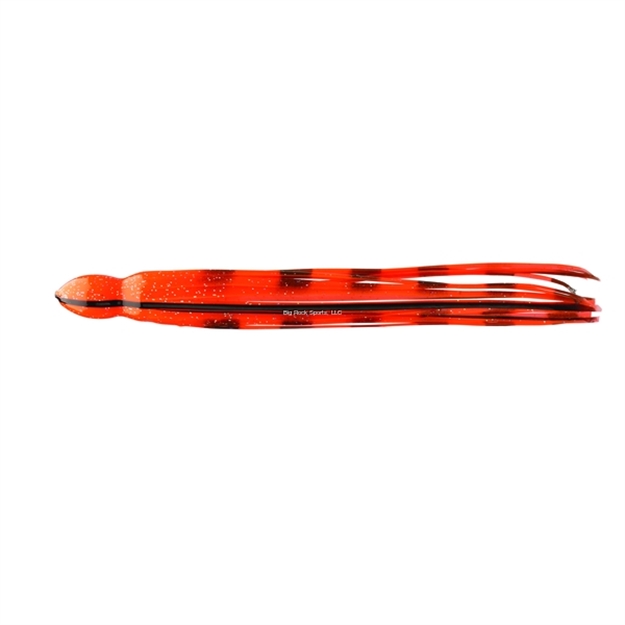 Picture of Fathom Offshore Octopus Trolling Skirt, 5/8" X 8", Orange With Black Bars & Vein