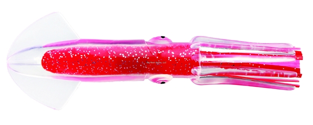 Picture of Fathom Offshore Solid Rubber Squid, 6", Fire Engine Red With Pink Belly & Silver Fleck