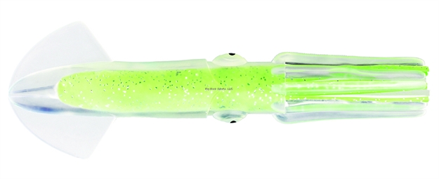 Picture of Fathom Offshore Solid Rubber Squid, 6", Glow With Green Back & Silver Fleck